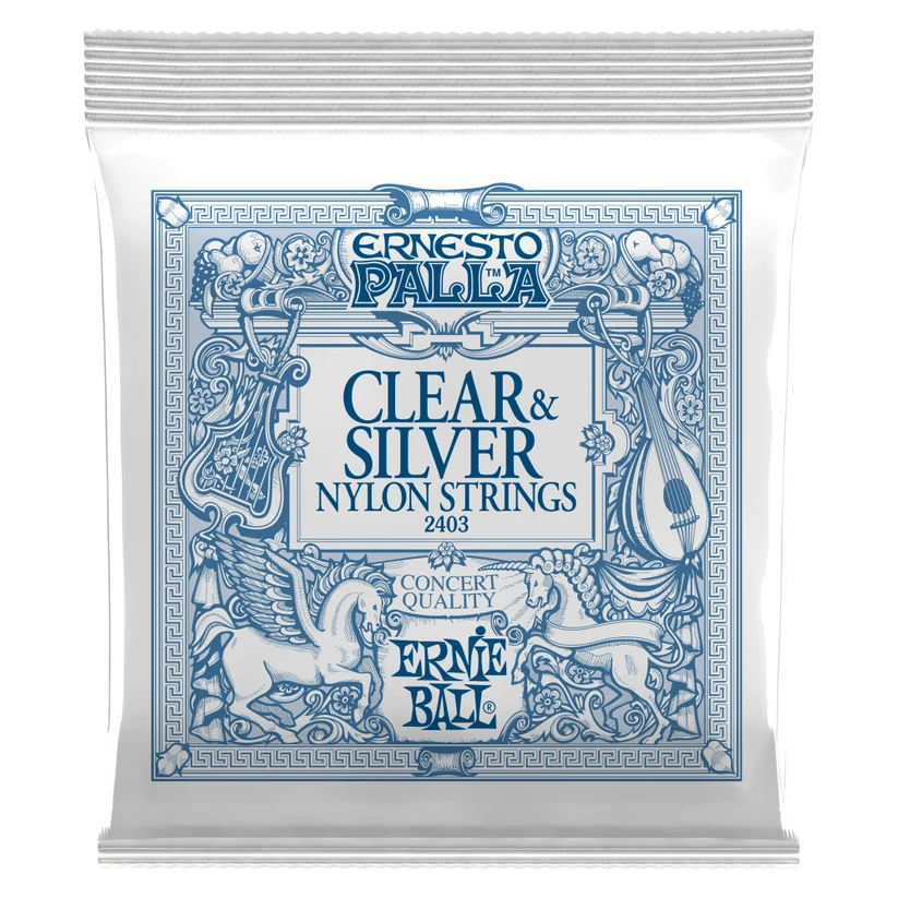 Cuerdas de Guitarra Clasica Ernie Ball Ernesto Palla Clear And Silver
