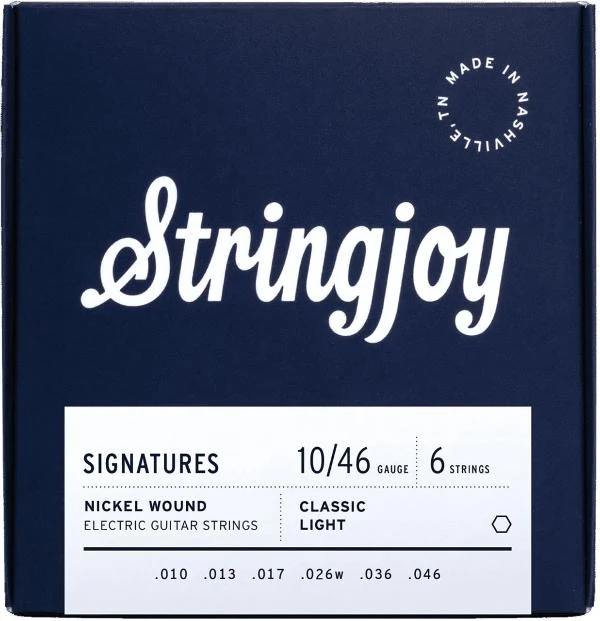 Stringjoy NW1046 Signatures Nickel Wound Electric Guitar Strings Light 10-46